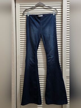 Free People Flare Jeans W26 Dark Wash High Rise Bell Bottom